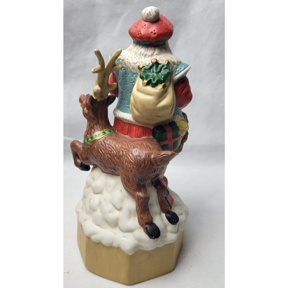 Ole Saint Nick Christmas Musical statue 10” Plays "Here comes Santa Claus" - Picture 4 of 9